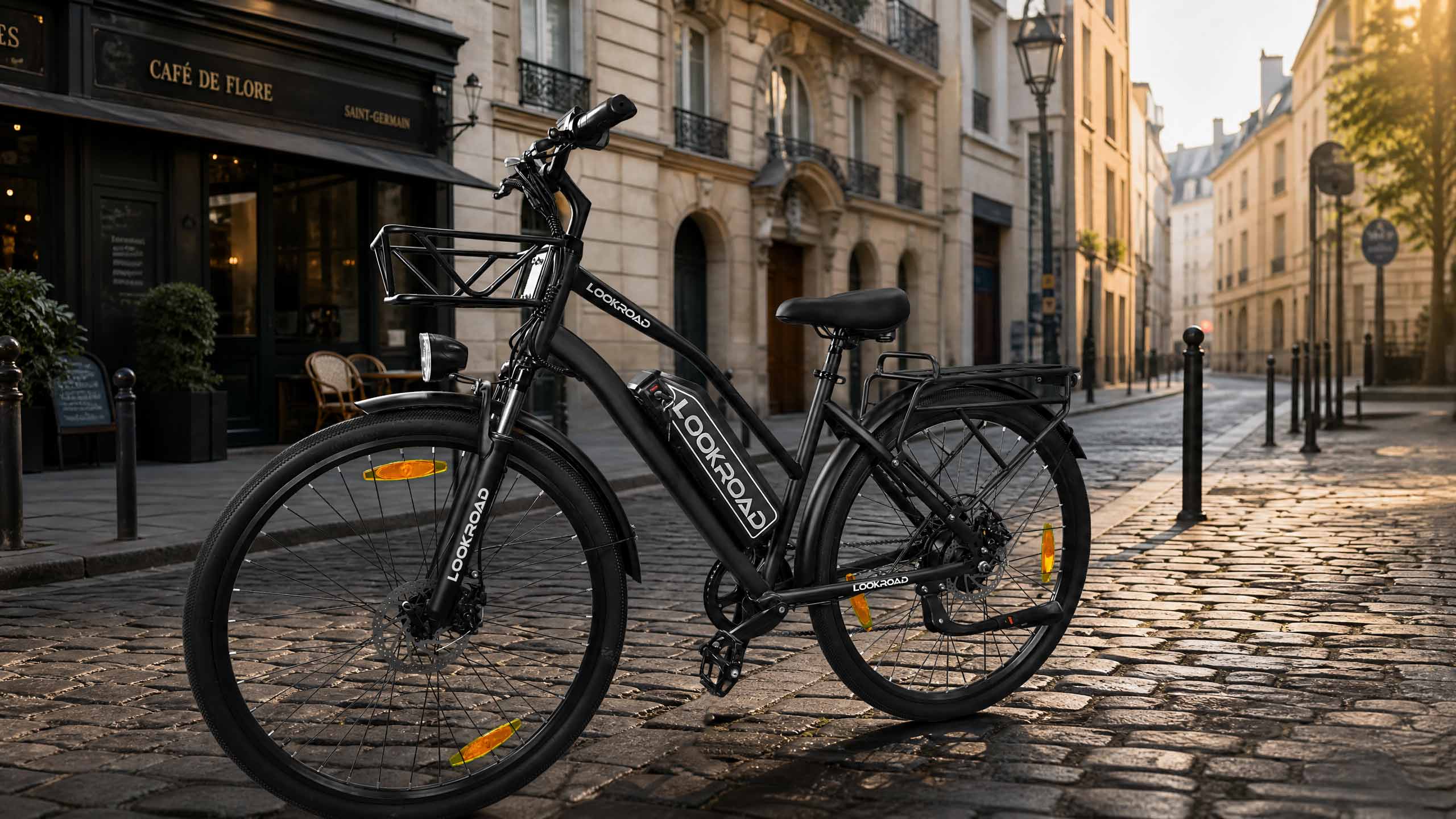 LookRoad L28 elektromos kerékpár városi utcán